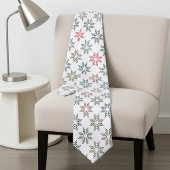 Chic Kleurrijke Poinsettia Motief Kerst Stropdas