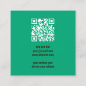 Chic kleurrijke QR Code modern Vierkante Visitekaartje (Achterkant)
