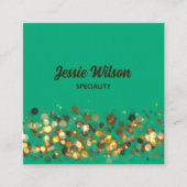 Chic kleurrijke QR Code modern Vierkante Visitekaartje (Voorkant)