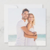 Chic Kleurrijke Regenboog Confetti Foto Bruiloft Kaart (Achterkant)