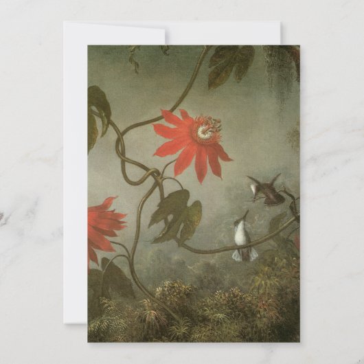 Chic  kolibries bruiloft kaart (Achterkant)