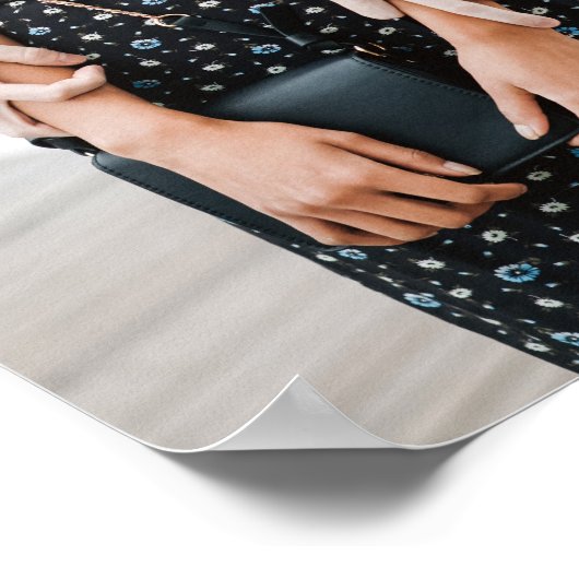 Chic Koppel Foto Bruiloft Welkom Poster (Hoek)