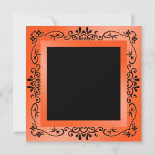 Chic Koraal Decoratieframe 50e Verjaardag Kaart (Achterkant)