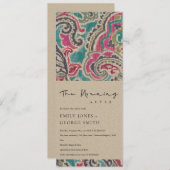 CHIC KRAFT BOHO IKAT TRIBAL PATTERN MORGEN NA KAART (Voorkant / Achterkant)