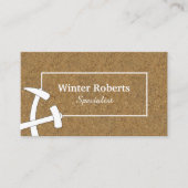 Chic kraft kurk hout timmerman gereedschap visitekaartje (Voorkant)