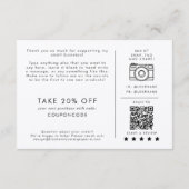 Chic Kraft Paper Business Logo Bedankt bestelling Informatiekaartje (Achterkant)