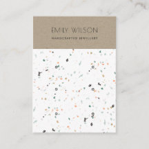 CHIC KRAFT WHITE TERRAZZO 3 EARRING DISPLAY LOGO