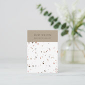 CHIC KRAFT WHITE TERRAZZO 3 EARRING DISPLAY LOGO VISITEKAARTJE (Staand voorkant)