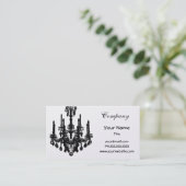 Chic kroonluchter Visitekaartjes (Staand voorkant)