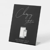 Chic-laadstation bruiloft reclamebord met voetstuk (Voorkant)