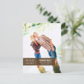 Chic Label Save The Date Briefkaart - Bruin (Staand voorkant)