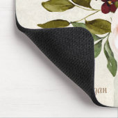  Chic Lace Burgundy Flowers Hoesje-Mate iPh Muismat (Hoek)