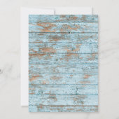  Chic Lace en Rustiek Blauw Strandhout Kaart (Achterkant)