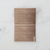 Chic Lace Mason Jar & Wood Vrijgezellenfeest Dank  Bedankkaart (Binnen)