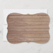 Chic Lace Mason Jar & Wood Vrijgezellenfeest Invit Kaart (Achterkant)