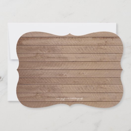 Chic Lace Mason Jar & Wood Vrijgezellenfeest Invit Kaart (Achterkant)