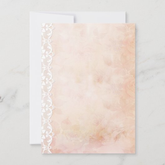 Chic  Lace Old Paper Easter Egg Hunt Party Kaart (Achterkant)