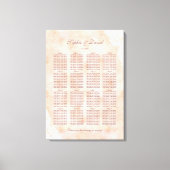 Chic Lace Rozen Old Paper Wedding Seding Chart Canvas Afdruk (Voorkant)