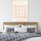 Chic Lace Rozen Old Paper Wedding Seding Chart Canvas Afdruk (Insitu (Slaapkamer))