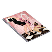 Chic lady die haar buik loopt notitieboek (Rechterzijde)