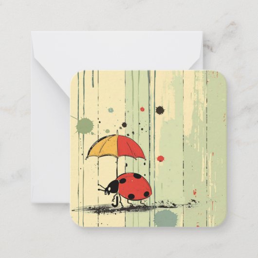 Chic Ladybug Grace Notitiekaartje (Voorkant)