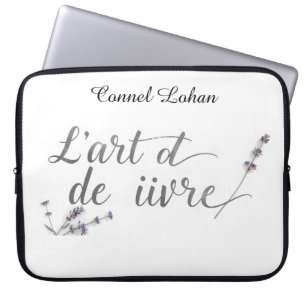 Chic L'Art de Vivre Franse citaat Esthetiek Laptop Sleeve