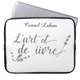 Chic L'Art de Vivre Franse Spreuk Esthetiek Laptop Sleeve