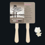 Chic Las Vegas Wedding Program Hand Fan Handwaaier<br><div class="desc">Modern Las Vegas heet huwelijksuitnodiging welkom met een retro en  blik. Deel van ons collectie: https://www.zazzle.com/collections/vegas_wedding_celebration_event_stationery_gifts-119631385498830940</div>