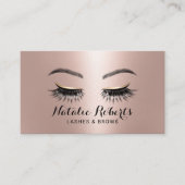 Chic Lashes Makeup Artist Roos Gold Eyelash Salon Visitekaartje (Voorkant)