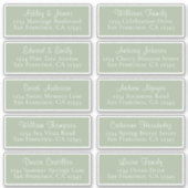 Chic Laurel groene huwelijksuitnodiging adreslabel Sticker (Voorkant)