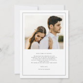 Chic Laurel Liefde & Bedankt bruiloft Dank u kaart (Achterkant)