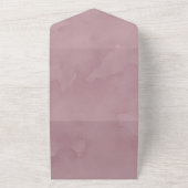 Chic Lavendel Bladerdak Eucalyptus bruiloft All In One Uitnodiging (Buitenkant)