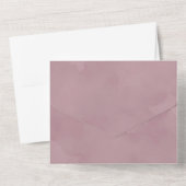 Chic Lavendel Bladerdak Eucalyptus bruiloft All In One Uitnodiging (Achterkant)