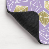 Chic Lavendel Gouden Diamanten Kerst Muismat (Hoek)