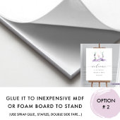 Chic Lavendel Paarse Monogram Huwelijk Welkom Teke Poster