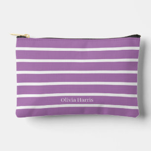 Chic Lavendel & White Stripe Travel & Make-up Bag Etui