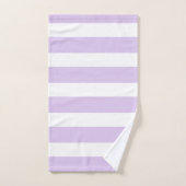 Chic Lavender en White Stripes Bath Towel Set Bad Handdoek (Handdoek)
