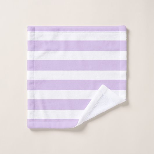 Chic Lavender en White Stripes Bath Towel Set Bad Handdoek (Wasdoekje)