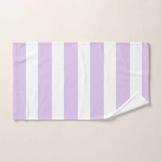 Chic Lavender en White Stripes Bath Towel Set Bad Handdoek (Handdoek)