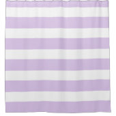 Chic Lavender en White Stripes Shower Curtain Douchegordijn (Voorkant)