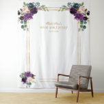 Chic Lavender Floral Gold 18th Birthday Foto Prop Wandkleed<br><div class="desc">Uniek en elegant ontwerp met een chroomlavendel, blauw, roze waterverf bloemen bouquets, faux gouden gebroken lijst. Het gebruik personaliseert hulpmiddel om uw info toe te voegen, brengt veranderingen aan om uw behoeften te passen. Het kan voor vele gebeurtenissen worden gebruikt: verjaardag, vrijgezellenfeest, afstuderen... Ga naar mijn Bourgogne Gold Floral-Collectie voor...</div>