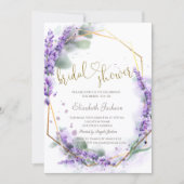 Chic Lavender Flowers Bridal Shower  Kaart (Voorkant)