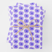 Chic Lavender Flowers Wrapping Paper Sheets (In situ)