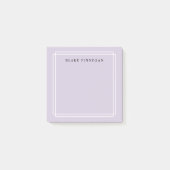 Chic Lavender | Gepersonaliseerde witte grens Post-it® Notes (Voorkant)