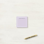Chic Lavender | Gepersonaliseerde witte grens Post-it® Notes (Op bureau)