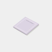 Chic Lavender | Gepersonaliseerde witte grens Post-it® Notes (Schuin)