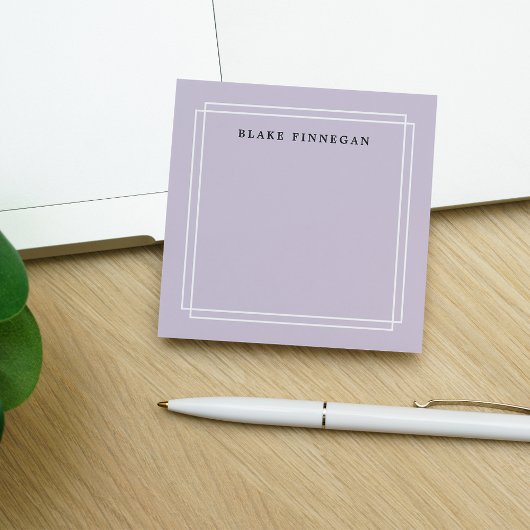 Chic Lavender | Gepersonaliseerde witte grens Post-it® Notes