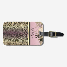 Chic Lavender Gold Leopard Safari Floral