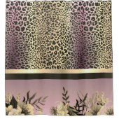 Chic Lavender Gold Safari Shower Curtain Douchegordijn (Voorkant)