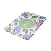 Chic Lavender Lila Floral Pastel Green Monogram Badmat (Gekanteld)